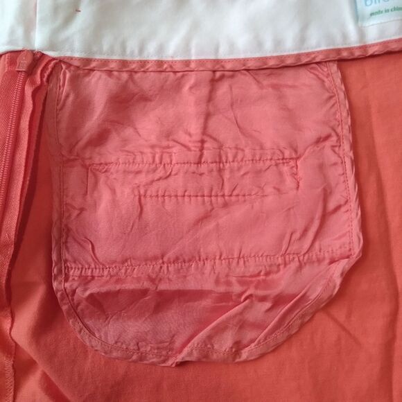 Birdie Peachy Orange and White Mid Rise Mini Length Golf Skirt Women's Size 8 - Picture 6 of 16